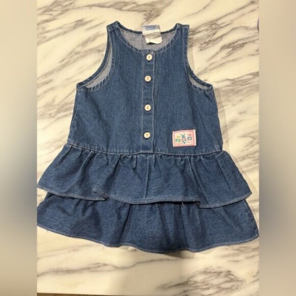 VINTAGE- FISHER PRICE DENIM DRESS - Size 3 - Picture 1 of 7